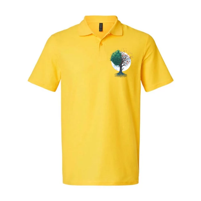 Tree Of Butterflies Softstyle Adult Sport Polo