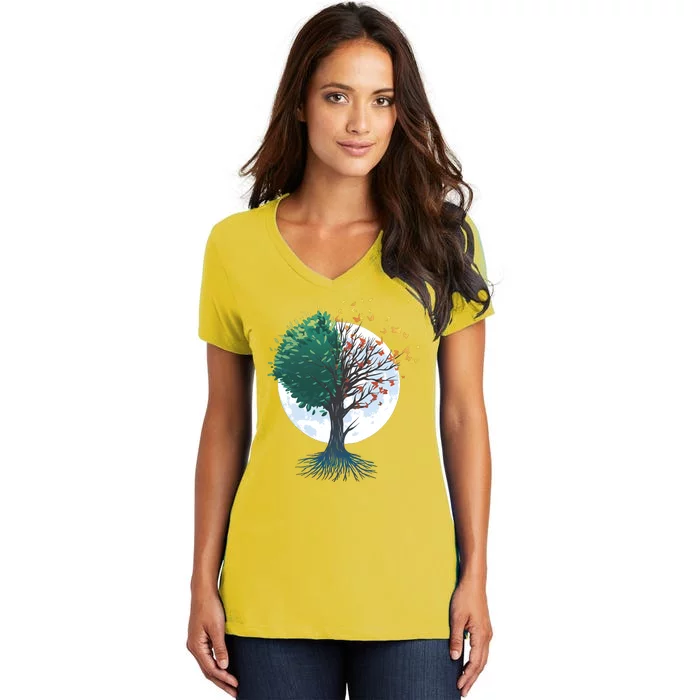 Tree Of Butterflies Women's V-Neck T-Shirt