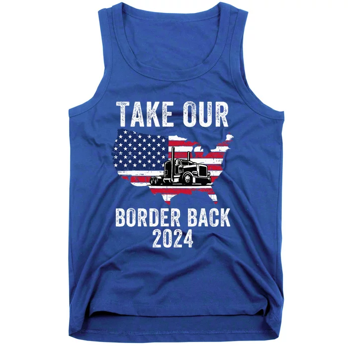 Take Our Border Back I Stand With Texas Truck Convoy 2024 Tank Top