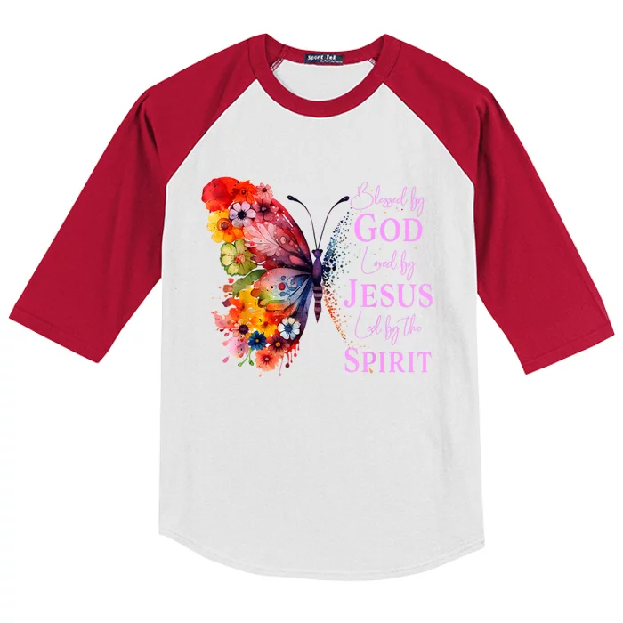 Types Of Butterflies Alphabet Abc Butterfly Identification Kids Colorblock Raglan Jersey