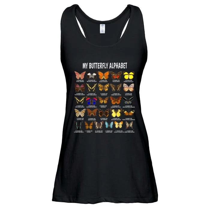 Types Of Butterflies Alphabet Abc Butterfly Identification Ladies Essential Flowy Tank