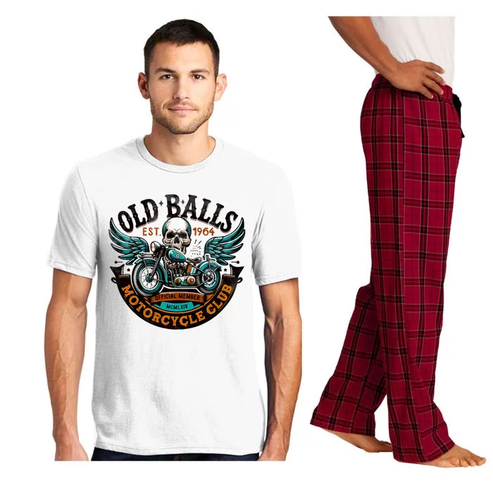 The Old Balls Club Vintage Motorcycle Birthday 60th Birthday Pajama Set