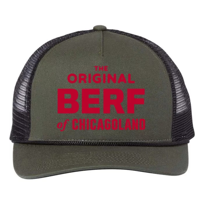 The Original Berf Of Chicagoland Funny Printing Mistake Retro Rope Trucker Hat Cap