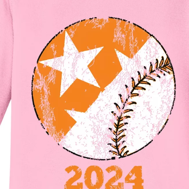 Tennessee Omaha Bound Knoxville Baseball Fan 2024 Champion Baby Long Sleeve Bodysuit