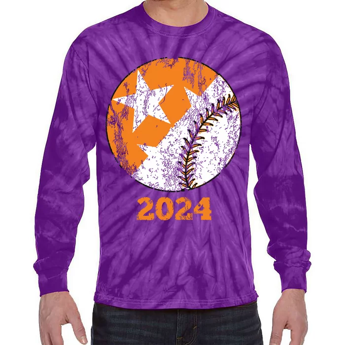 Tennessee Omaha Bound Knoxville Baseball Fan 2024 Champion Tie-Dye Long Sleeve Shirt