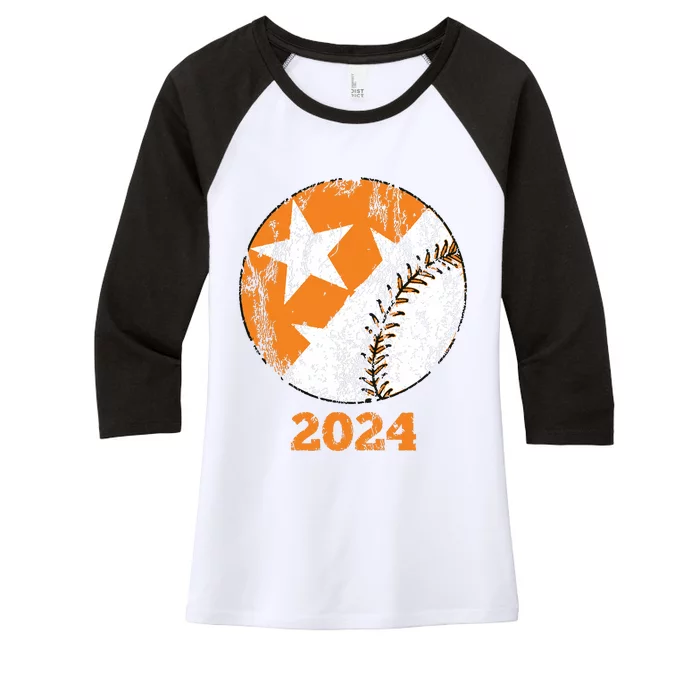 Tennessee Omaha Bound Knoxville Baseball Fan 2024 Champion Women's Tri-Blend 3/4-Sleeve Raglan Shirt