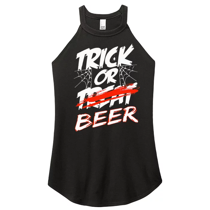 Trick Or Beer Trick Or Treating Halloween Beer Drinkers Women’s Perfect Tri Rocker Tank