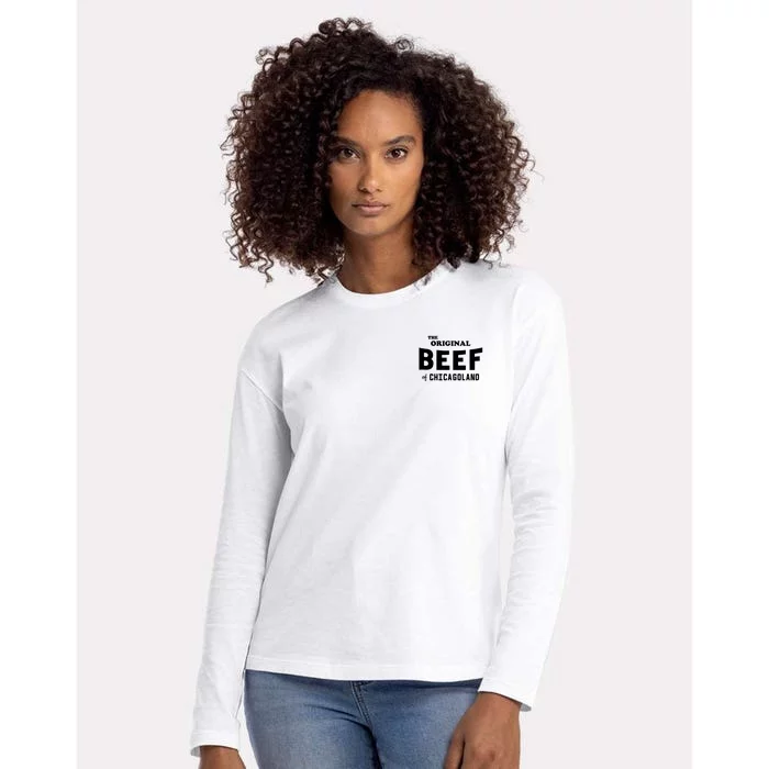 The Original Beef Of Chicagoland Vintage Womens Cotton Relaxed Long Sleeve T-Shirt