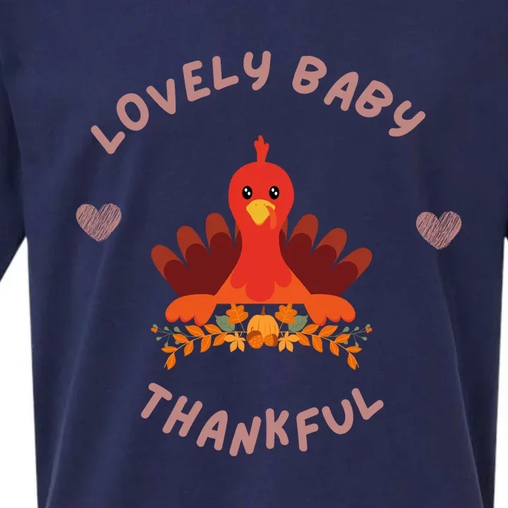 Thanksgiving Onepiece . Baby Thanksgiving . Turkey Day . Thanksgiving Creeper Sueded Cloud Jersey T-Shirt