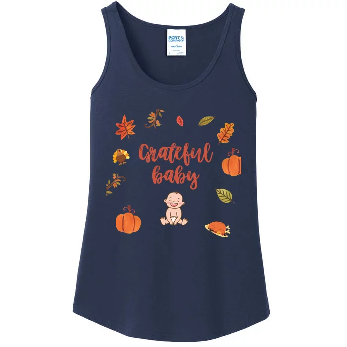 Thanksgiving Onepiece . Baby Thanksgiving . Turkey Day . Thanksgiving Creeper Ladies Essential Tank