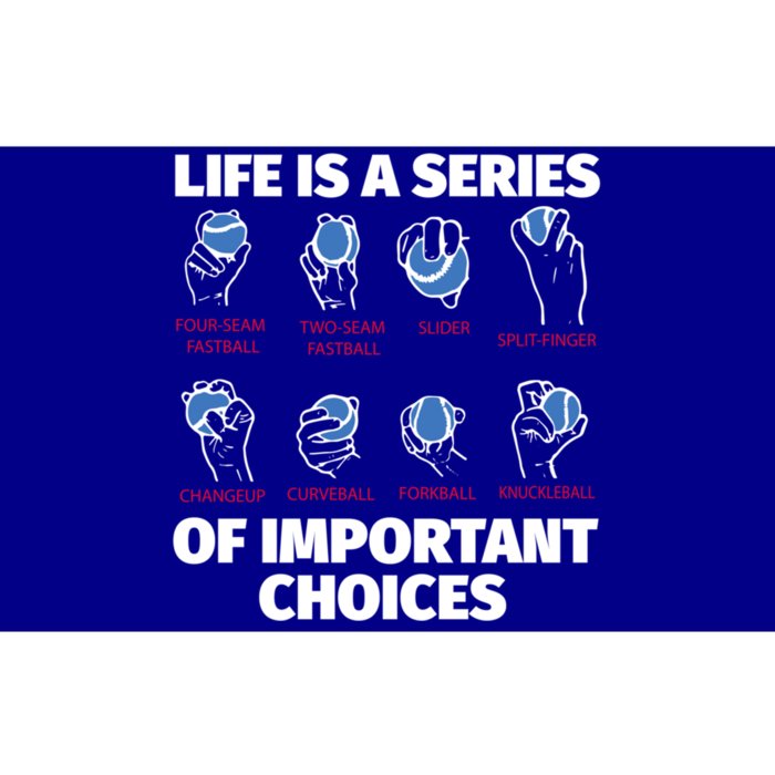 Types Of Baseball Pitches Life Choices Pitcher Player Gift Bumper Sticker