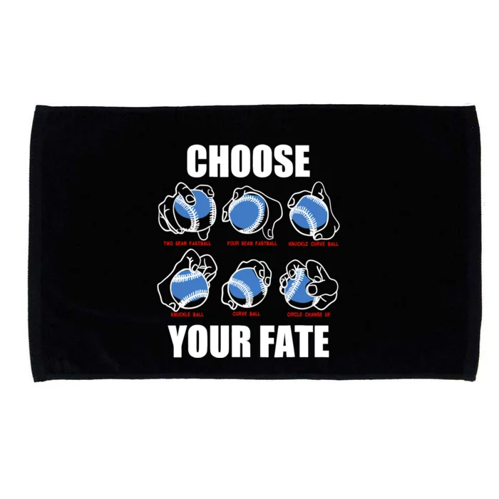 Types Of Baseball Pitches Choose Your Fate Gift For Pitcher Microfiber Hand Towel