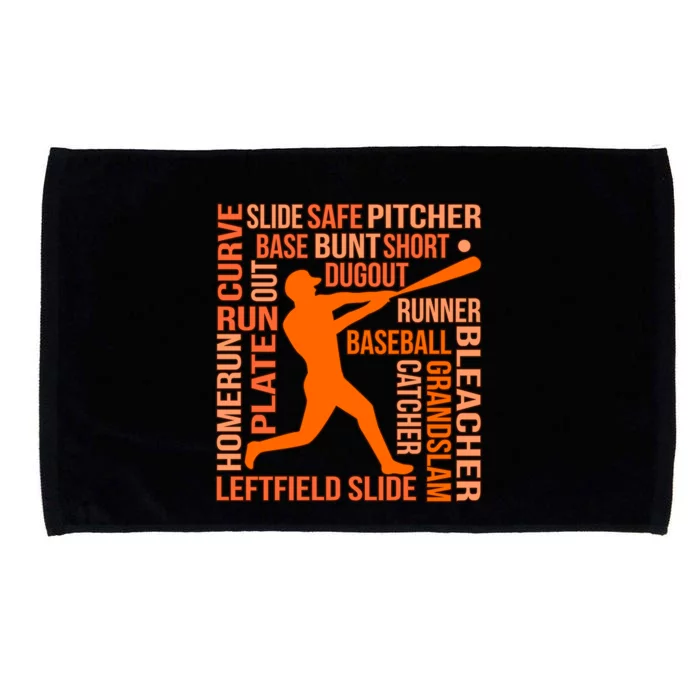 Types Of Baseball Players Sports Lover Coach Graphic Cute Gift Microfiber Hand Towel