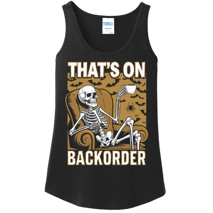 ThatS On Backorder Pharmacy Tech Skeleton ThatS Backorder Ladies Essential Tank