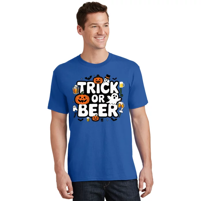 Trick Or Beer Funny Halloween Parties T-Shirt