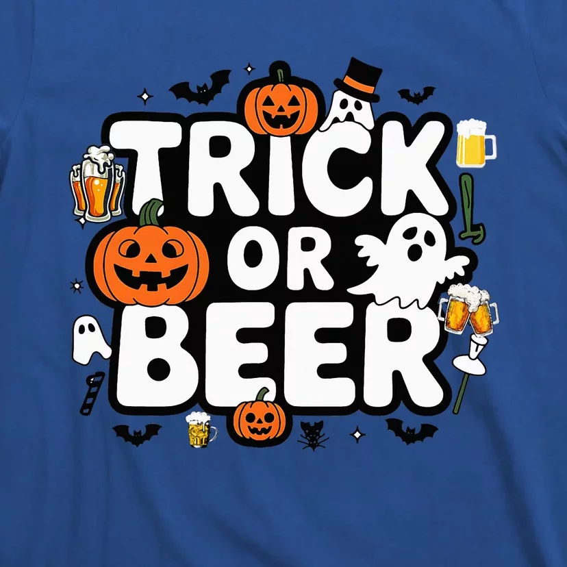 Trick Or Beer Funny Halloween Parties T-Shirt