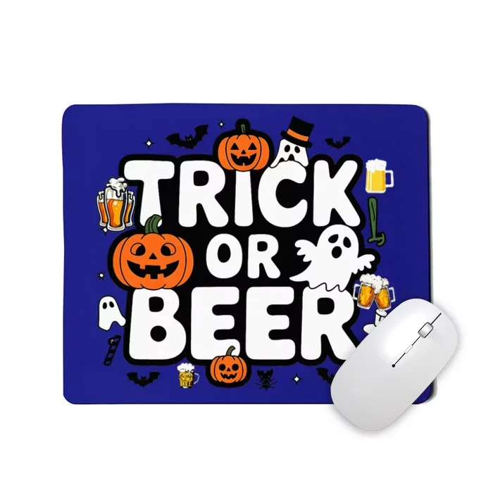 Trick Or Beer Funny Halloween Parties Mousepad