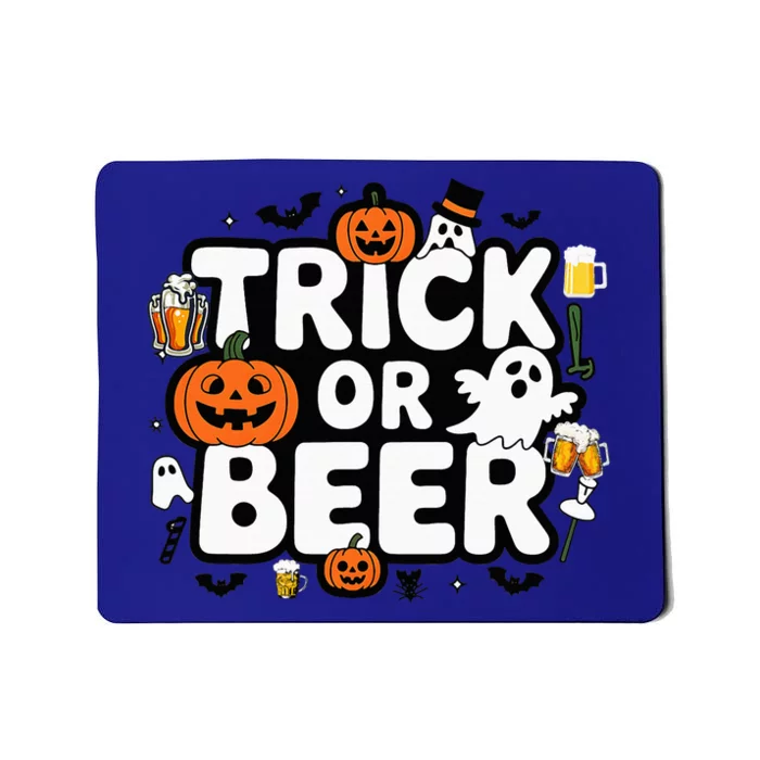 Trick Or Beer Funny Halloween Parties Mousepad