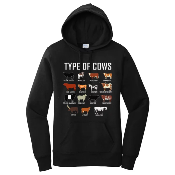 Types Of Cows Farmer Tee Costume Cow Women's Pullover Hoodie