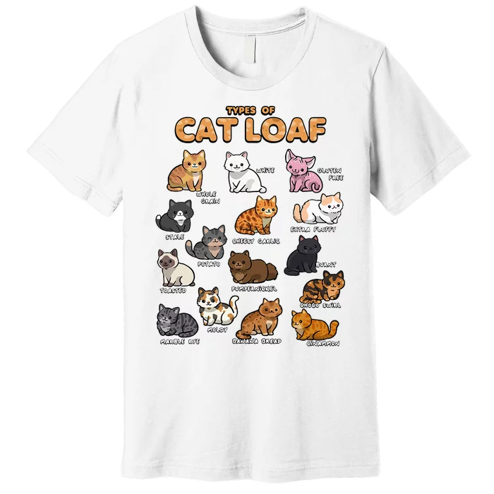 Types Of Cat Loaf Cute Kitten Kawaii Cats Premium T-Shirt