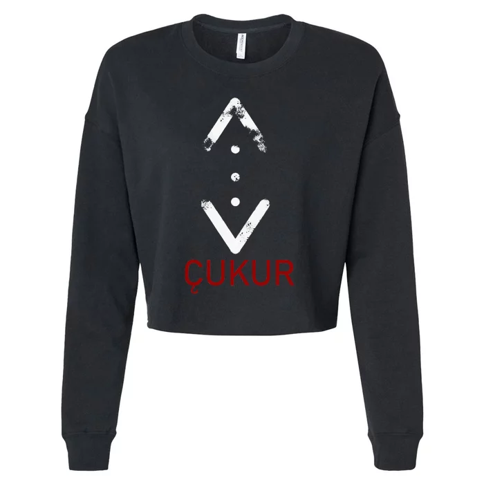 Tattoo of Cukur Turkish series crime logo Cropped Pullover Crew