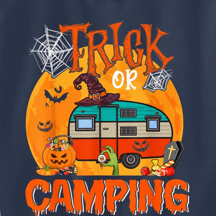 Trick Or Camping Halloween Family Costume Witch's Hat Kids Sweatshirt