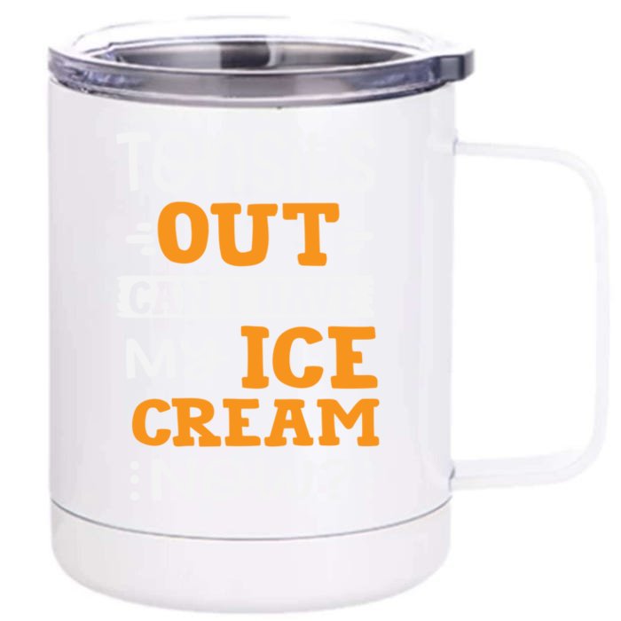 Tonsils Out Can I Have My Ice Cream Now? Surgery Great Gift Front & Back 12oz Stainless Steel Tumbler Cup