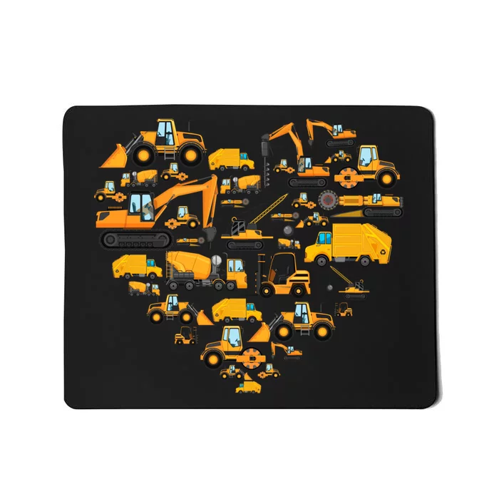 Types Of Construction Excavator Bulldozer Truck Crane Mousepad