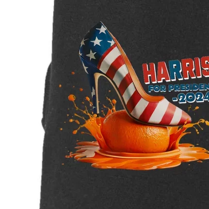 The Orange Crush Harris For President 2024 Patriotic Design Doggie 3-End Fleece Hoodie