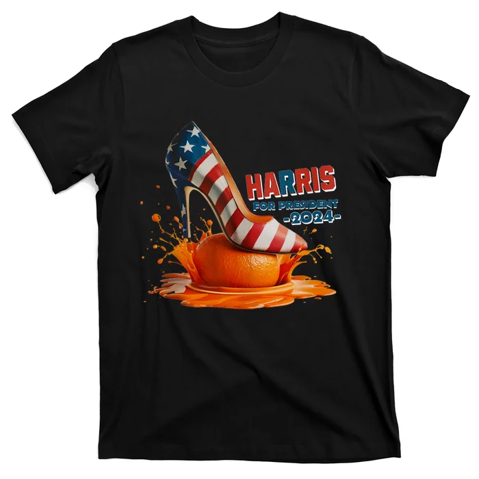 The Orange Crush Harris For President 2024 Patriotic Design T-Shirt