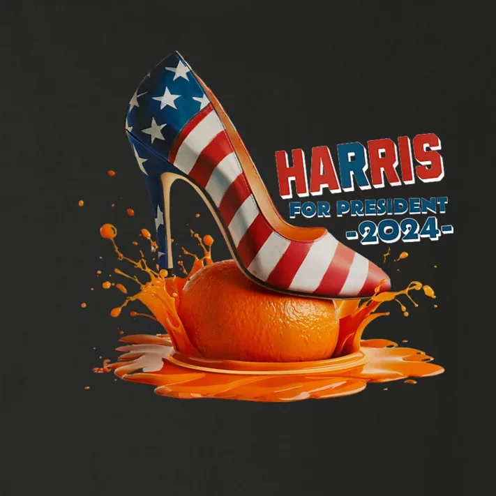 The Orange Crush Harris For President 2024 Patriotic Design Toddler Long Sleeve Shirt