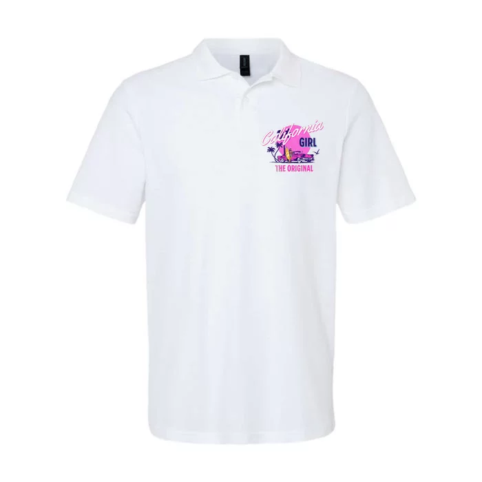 The Original California Girl Cute Pink Girly California Softstyle Adult Sport Polo