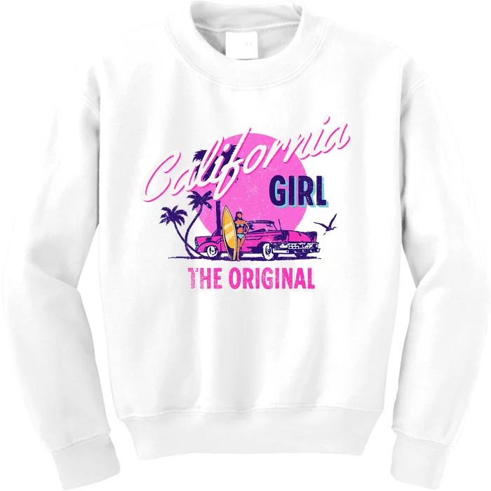 The Original California Girl Cute Pink Girly California Kids Sweatshirt