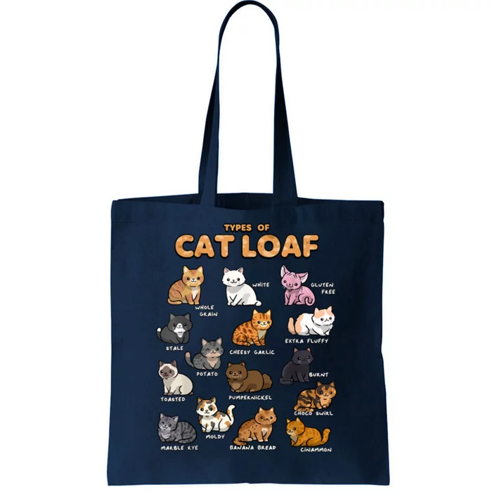 Types Of Cat Loaf Cute Kitten Funny Cat Meme Cat Lover Tote Bag