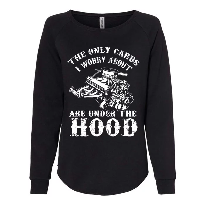 The Only Carbs I Worry V8 Engine Lovers Womens California Wash Sweatshirt