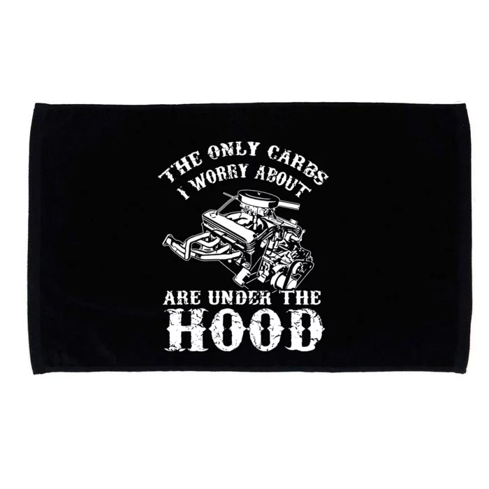 The Only Carbs I Worry V8 Engine Lovers Microfiber Hand Towel