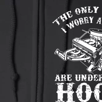 The Only Carbs I Worry V8 Engine Lovers Full Zip Hoodie