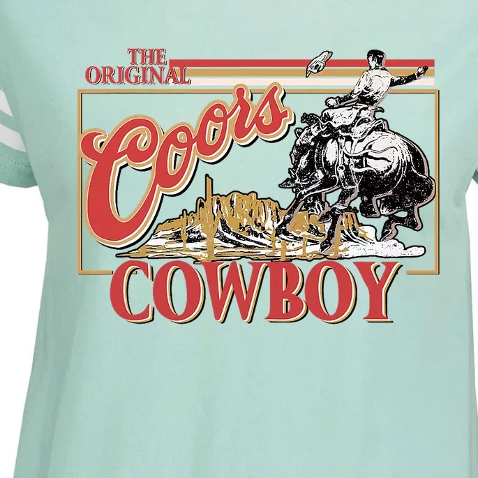 The Original Co.Ors Cowboy Heather Western Desert Cactus Enza Ladies Jersey Football T-Shirt