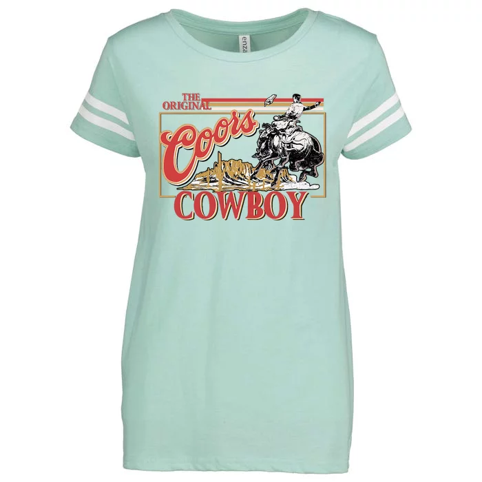 The Original Co.Ors Cowboy Heather Western Desert Cactus Enza Ladies Jersey Football T-Shirt