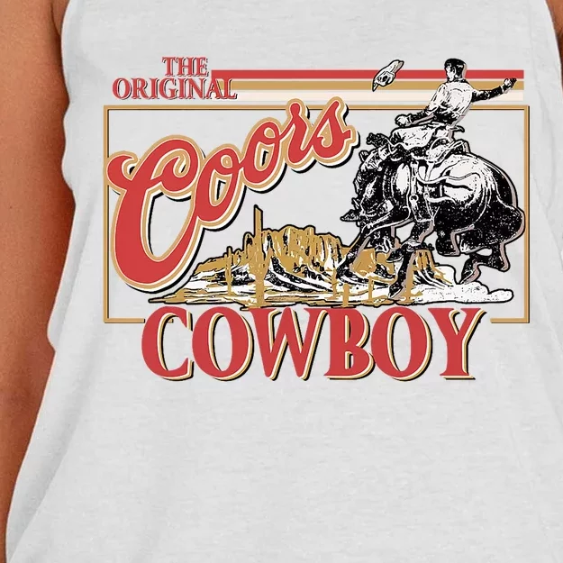 The Original Co.Ors Cowboy Heather Western Desert Cactus Women's Knotted Racerback Tank