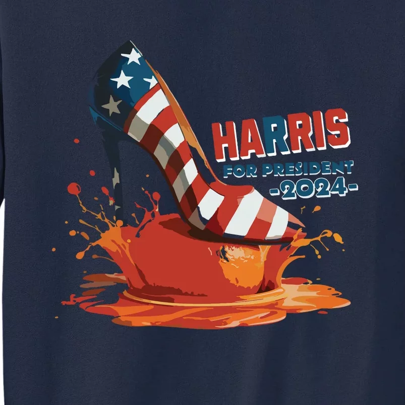 The Orange Crush Harris For President 2024 Patriotic Tall Sweatshirt