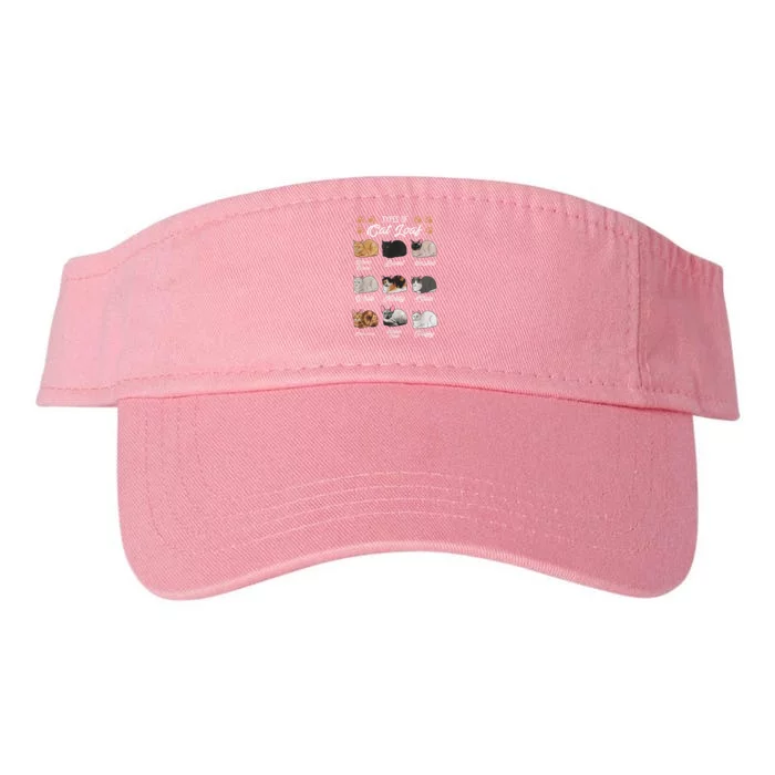 Types Of Cat Loaf Cats Kitty Kitten Cat Lover Cat Mom Dad Valucap Bio-Washed Visor