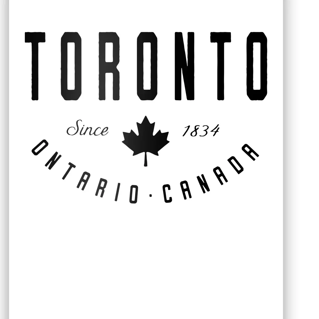 Toronto Ontario Canada Maple Leaf Canadian Gift Poster