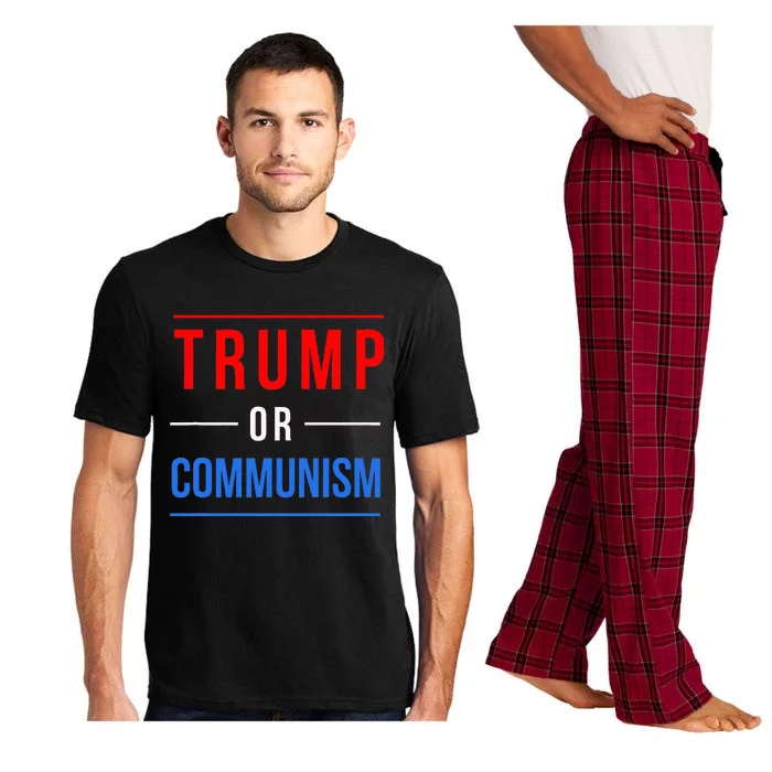 Trump Or Communism Funny Election 2024 Pajama Set