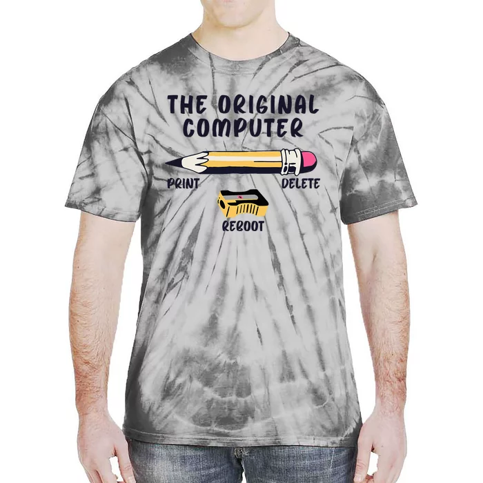 The Original Computer Sarcastic Funny It Tech Print Delete Tie-Dye T-Shirt