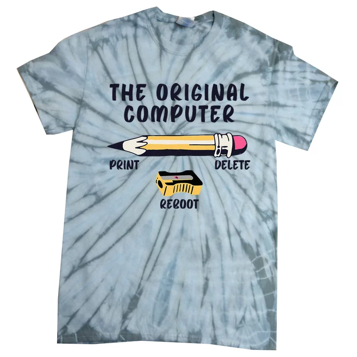 The Original Computer Sarcastic Funny It Tech Print Delete Tie-Dye T-Shirt