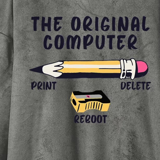 The Original Computer Sarcastic Funny It Tech Print Delete Hooded Wearable Blanket