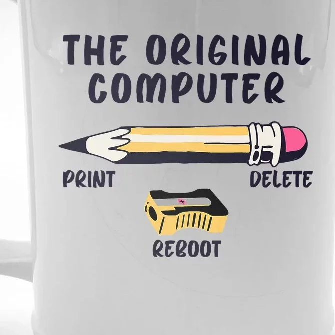 The Original Computer Sarcastic Funny It Tech Print Delete Front & Back Beer Stein