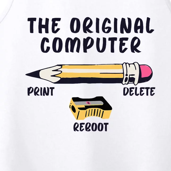 The Original Computer Sarcastic Funny It Tech Print Delete Performance Tank