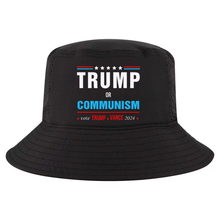 Trump Or Communism Vote Trump Vance 2024 Cool Comfort Performance Bucket Hat